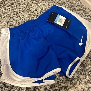 Nike girls medium Royal Blue and White Athletic Shorts